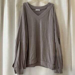 Bluivy Tan Oversized Long Sleeve